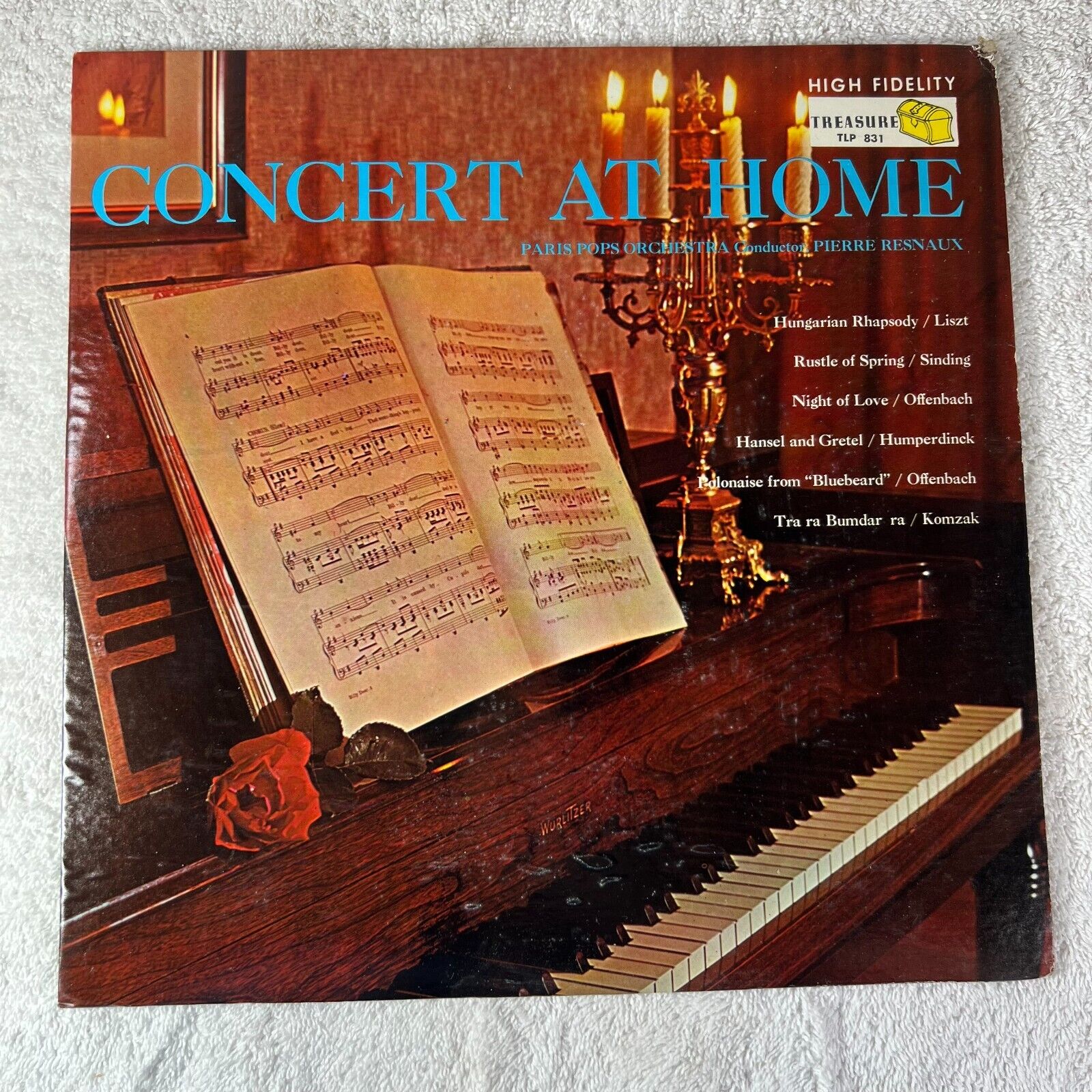 CONCERT AT HOME PARIS POPS ORCHESTRA Conductor PIERRE RESNAUX Vinyl LP TLP 831
