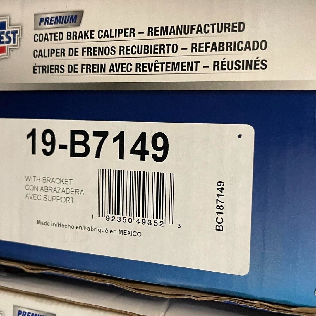CarQuest 19-B7149 Remanufactured Coated Disc Brake Caliper with Bracket REAR