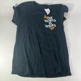 Rue 21 World Is Yours T-Shirt Crewneck Short Sleeve Black Unisex Small NEW