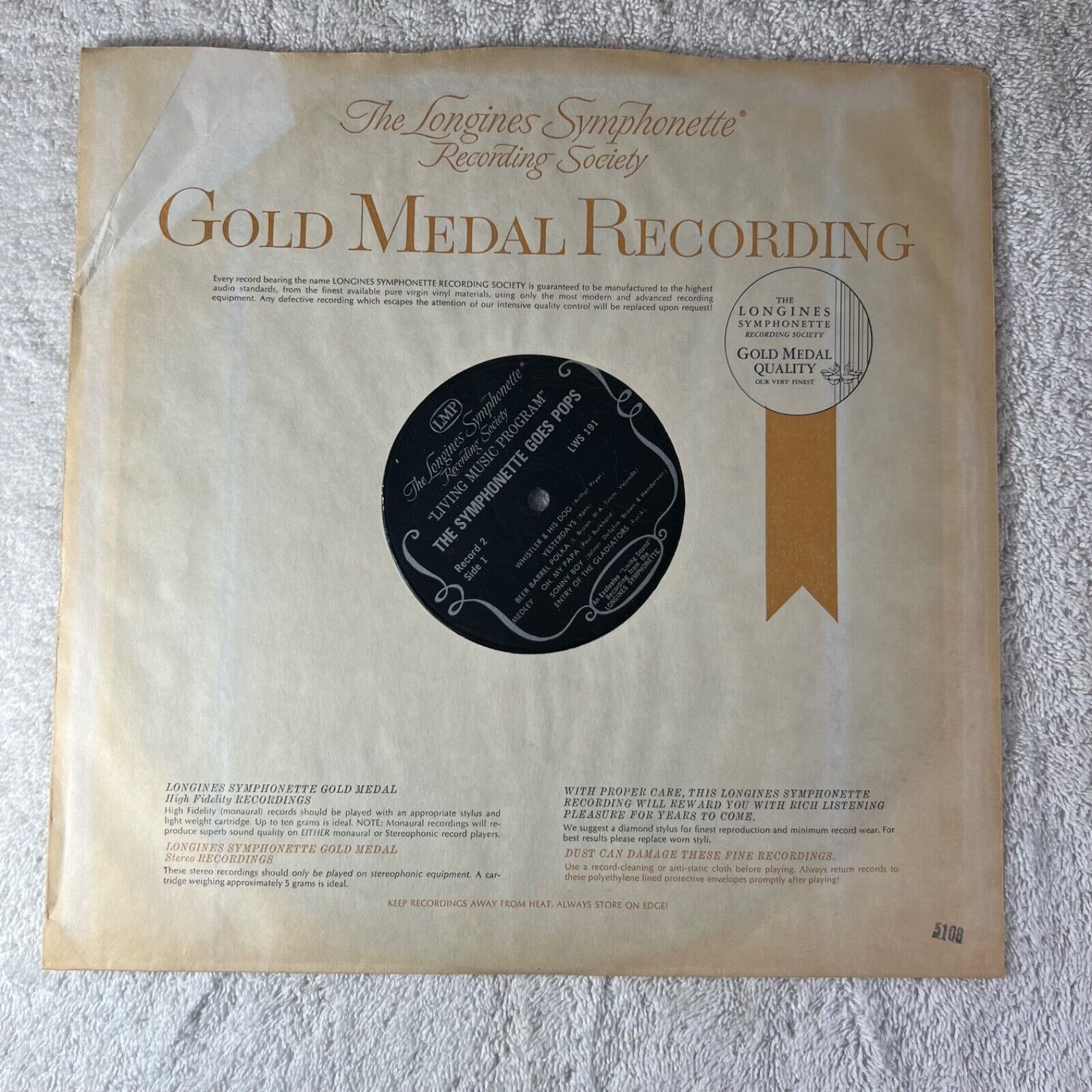 A Longines Symphonette Collectors Edition The Nostalgic Thirties LWS166 Vinyl LP