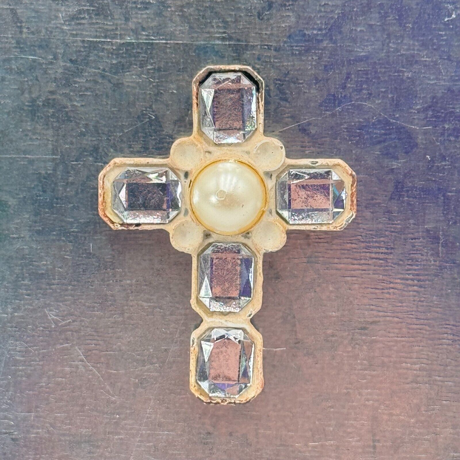 Heavens Way Lot of 7 Pearl Cross Magnets With Varying Styles Christian Decor NEW