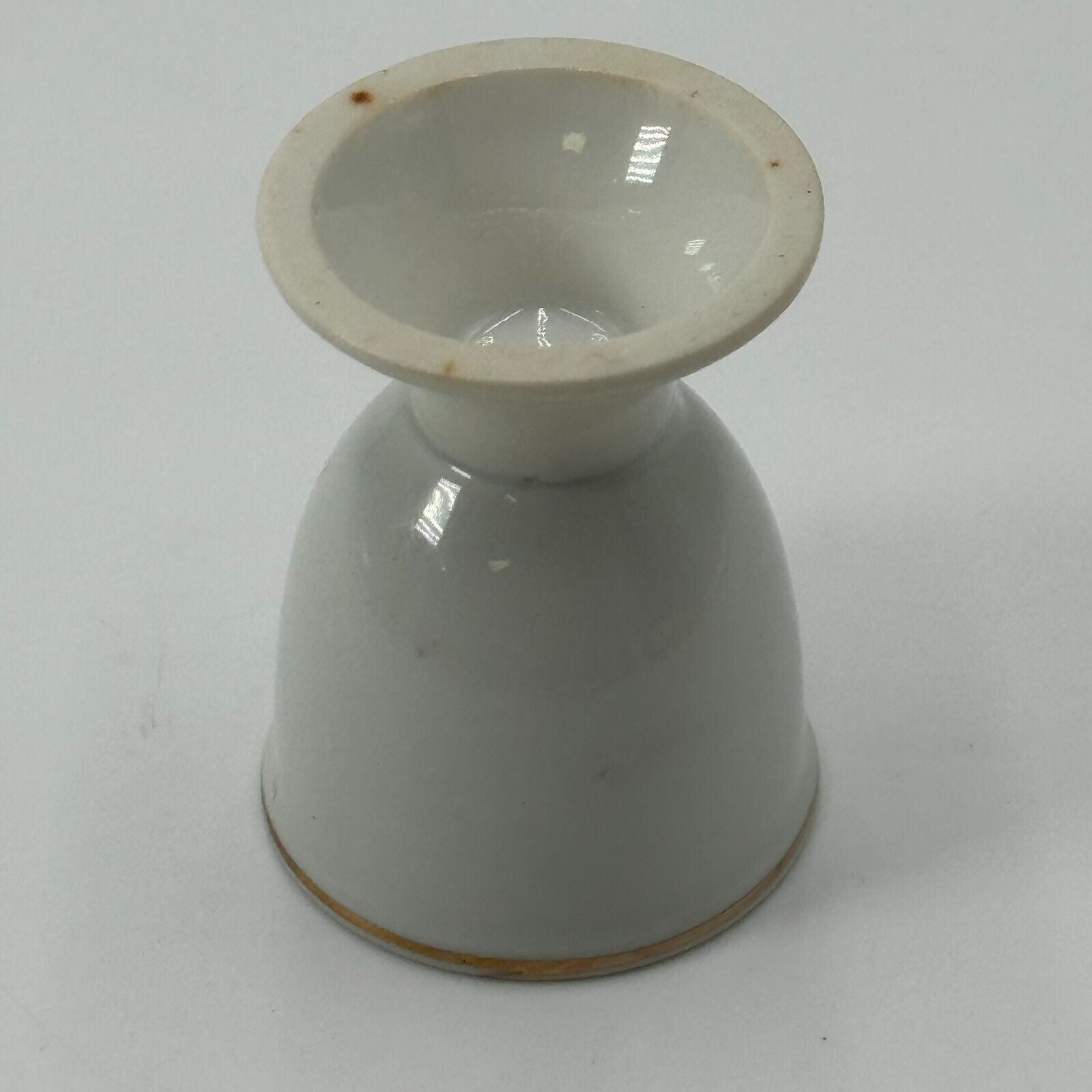 Vintage Gilded Gold Rimmed Porcelain Holly Hobbie Sitting Painted Egg Cup 2.5”