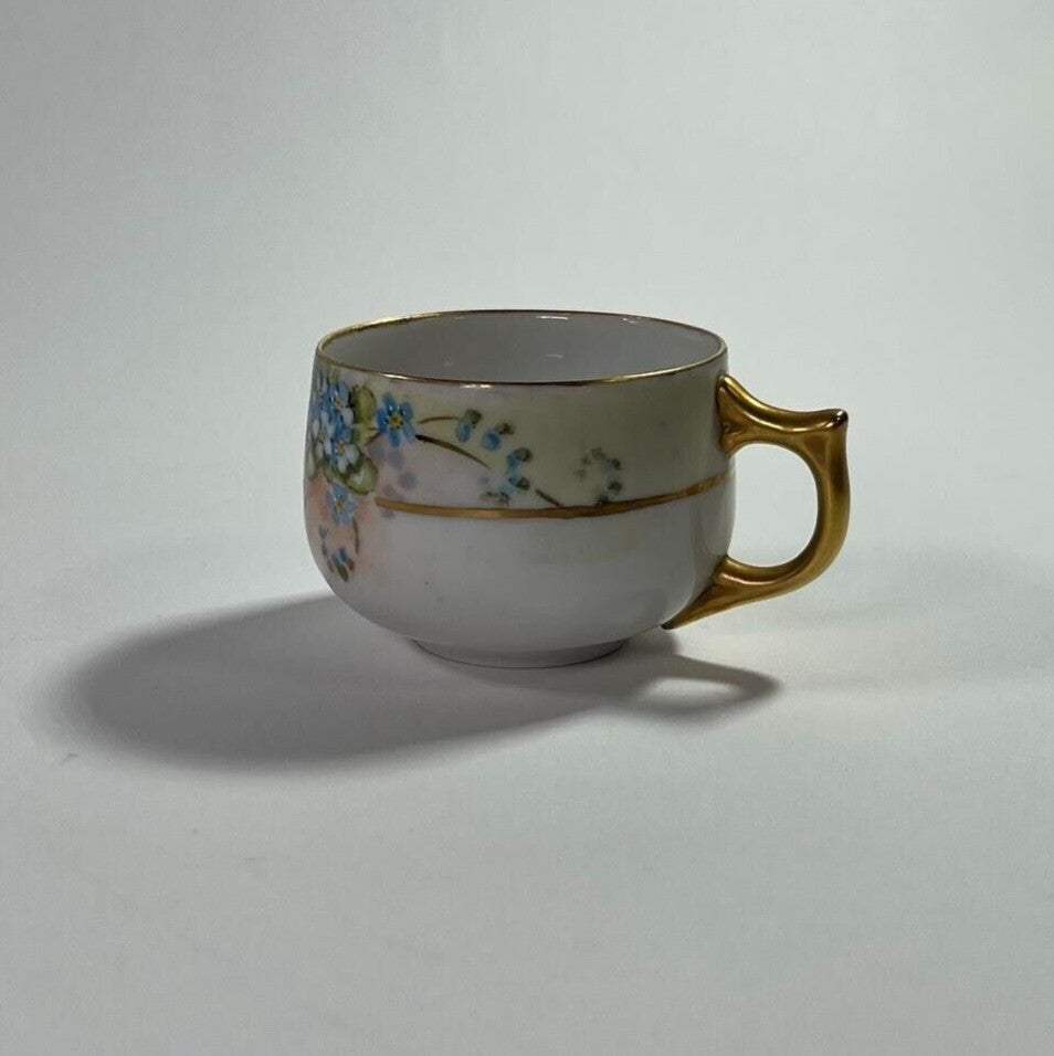 Vintage Victorian Era Japanese Hand Painted Pierce Teacup
