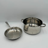 Potobelo Stainless Steel 8in Frying Pan & Chefs Pride 6qt Stock Pot 3 Ply Base