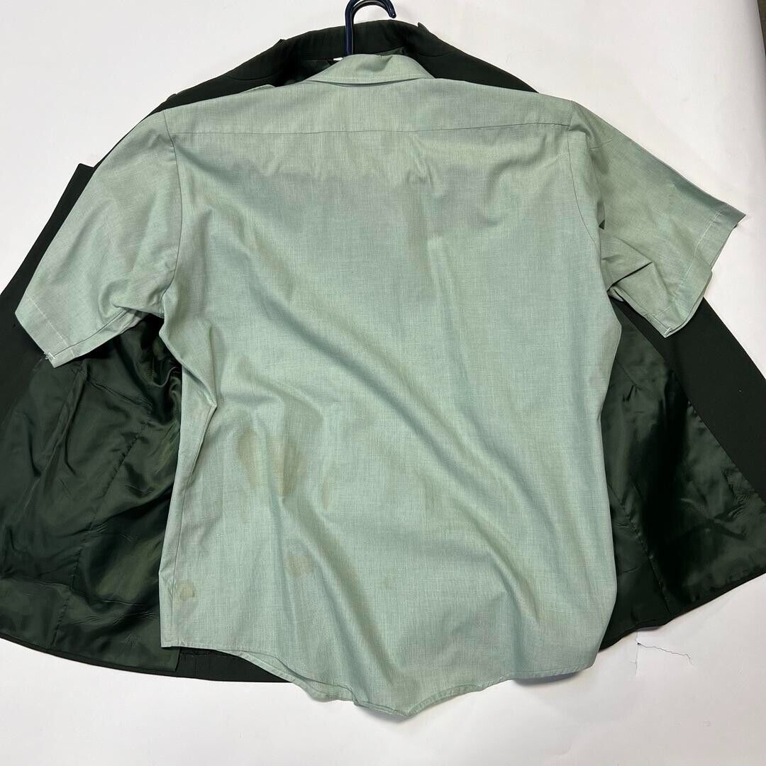 US Army Dress Greens 3pc Suit Jacket 40R Shirt Size 16 Slacks 32 R 2nd Infantry