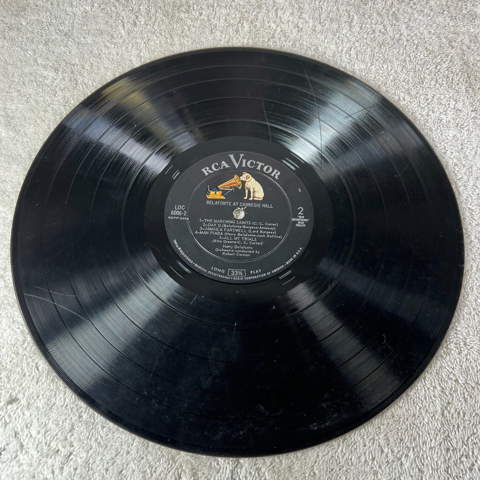 Belafonte At Carnegie Hall - The Complete Concert 2 Vinyl LP RCA LSO 6006 (2)