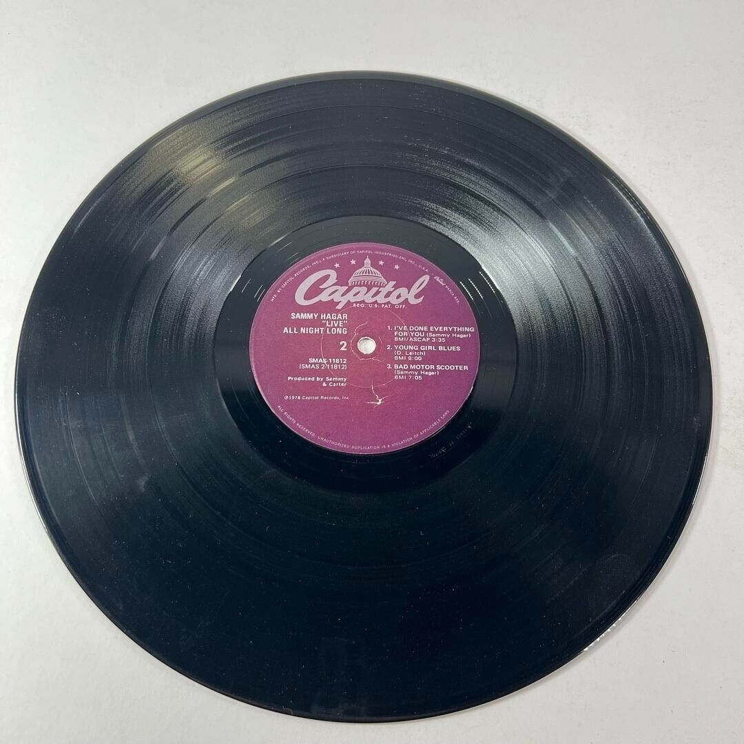 Sammy Hagar – All Night Long Vinyl LP 1978 Capitol Records – SMAS-11812 ROCK