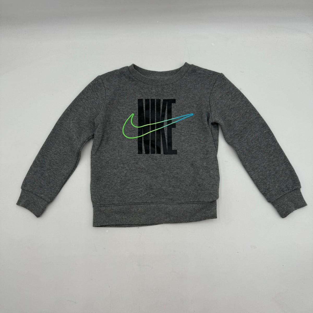 2 pc Nike Activewear Outfit Sweatshirt Sweat Pants Green Blue Logo Size 3T