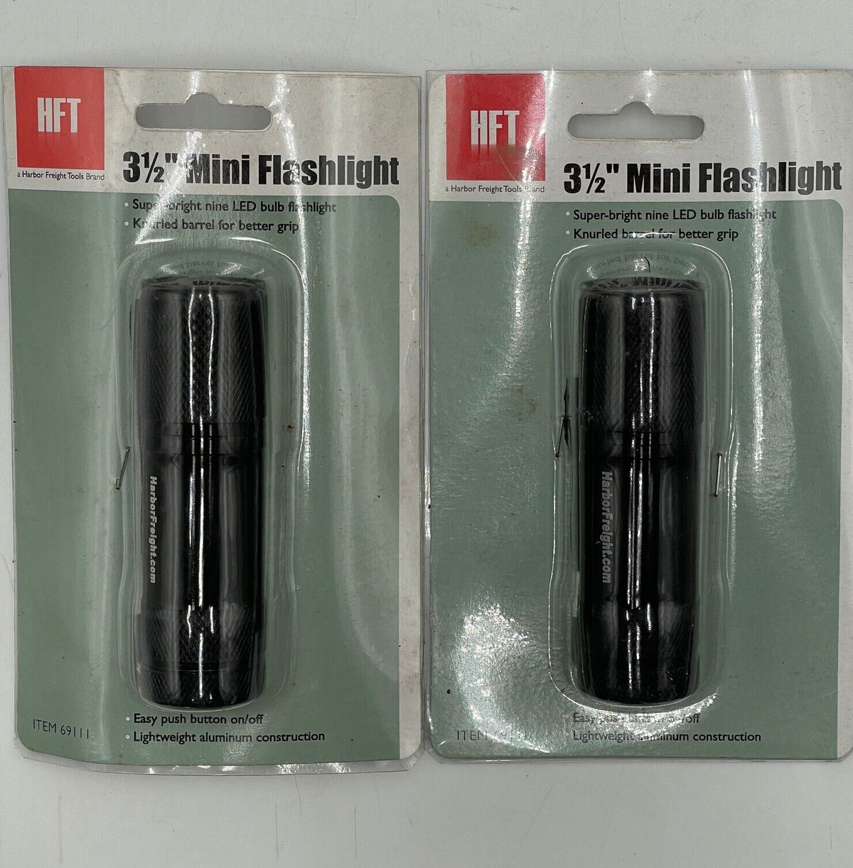 Set of 2 Harbor Freight 3.5" Mini LED Flashlights NIB Item 69111