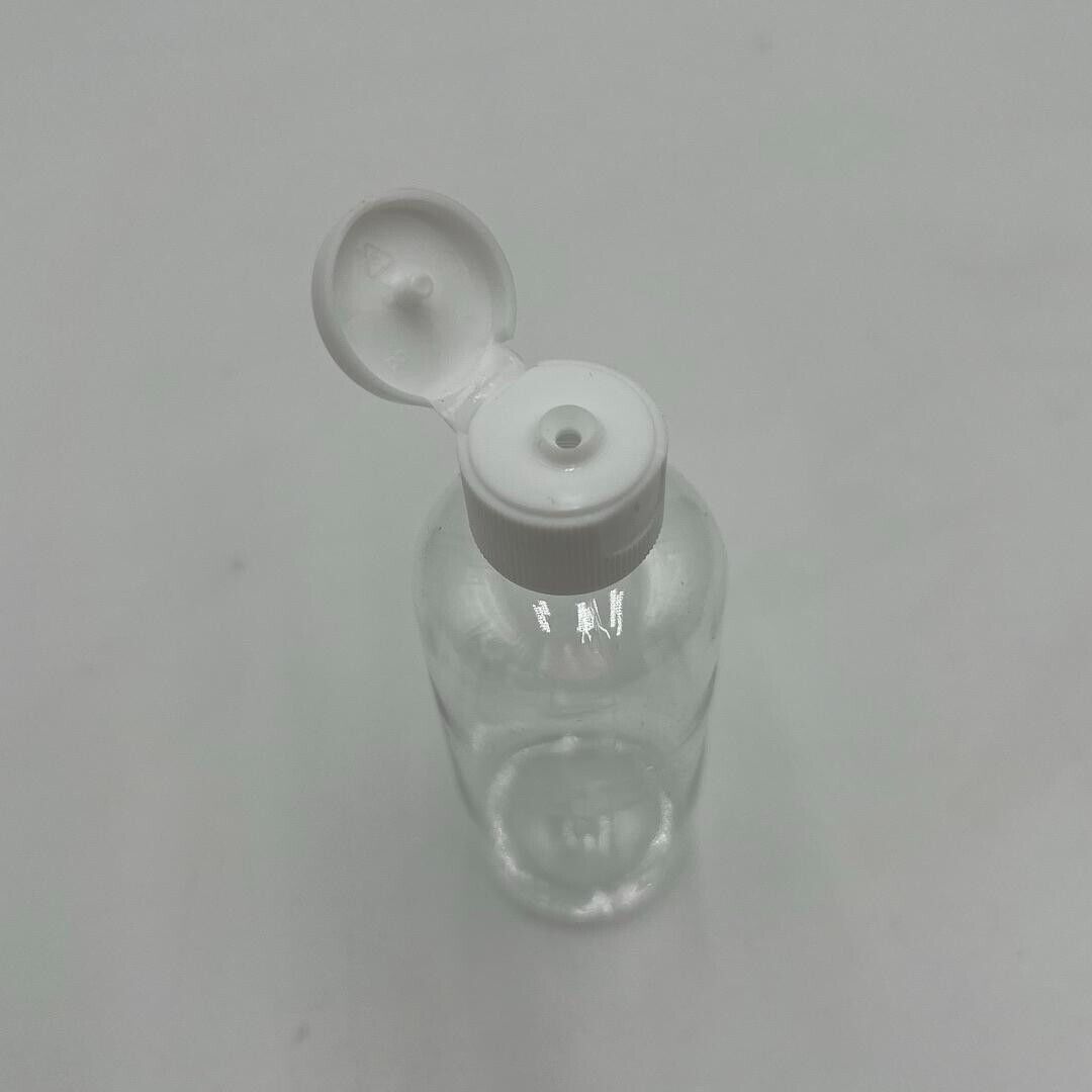 10 Packs Clear PET Plastic Cosmetic Bottles 100mL With Neck Flip Cap