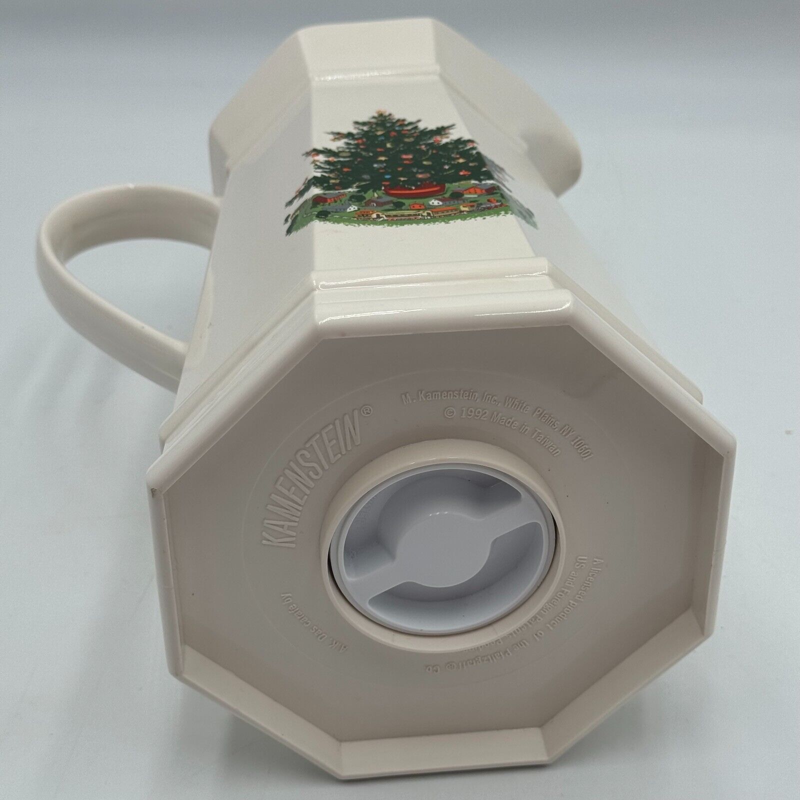 Pfaltzgraff Christmas Tree Design Thermos Carafe Pitcher Off White Matte Finish