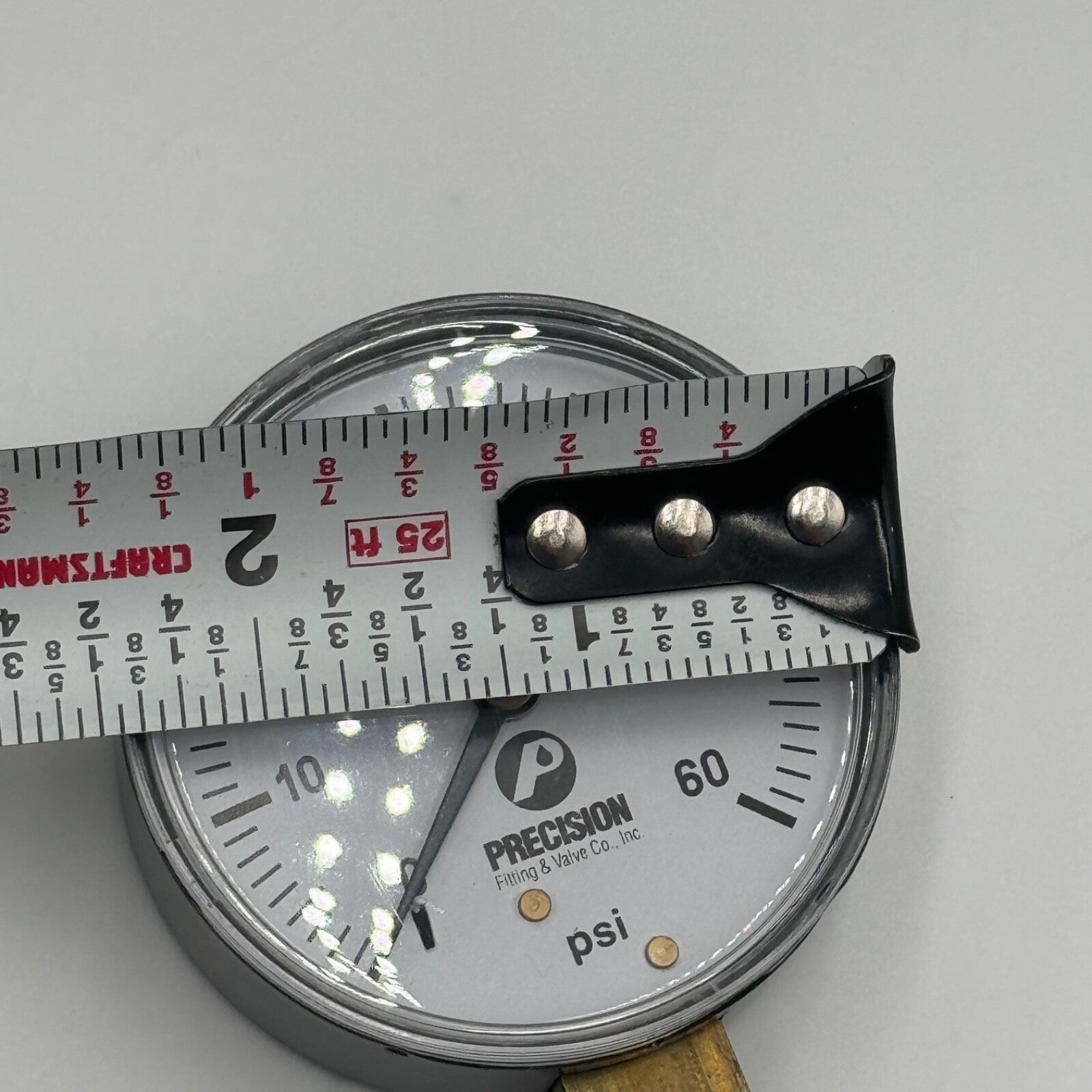 Precision Pressure Gauge SG60 0-60psi 1/2” Bottom Mount 2.5” Face New In Box