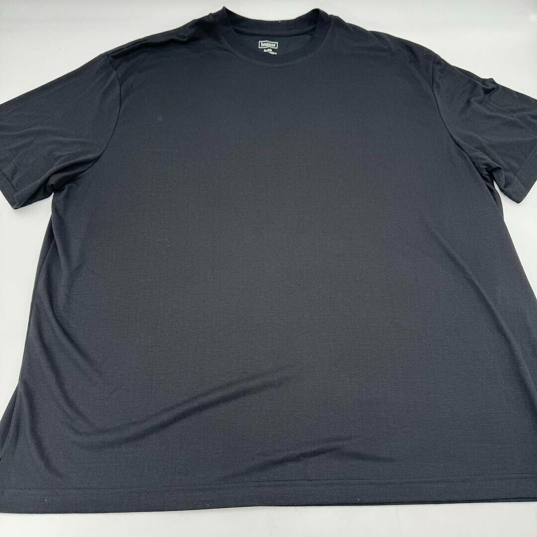 Haggar Mens Stretchy Crewneck Relaxed Short Sleeve T-Shirt Solid Gray Size XL