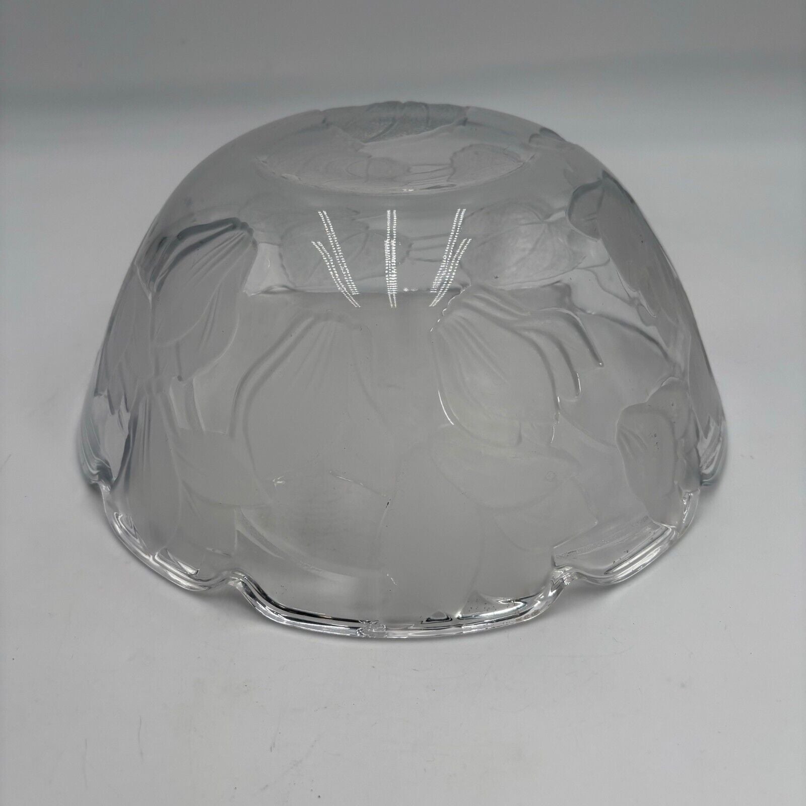 Fifth Avenue 12” Frosted Crystal Glass Bowl