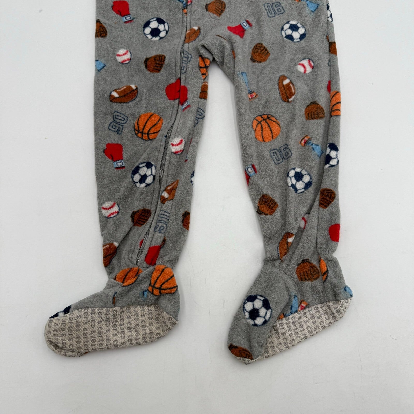 Lot of 3 Kids Sports-Themed Sleepwear Zip Up One piece & Robe Size 3T