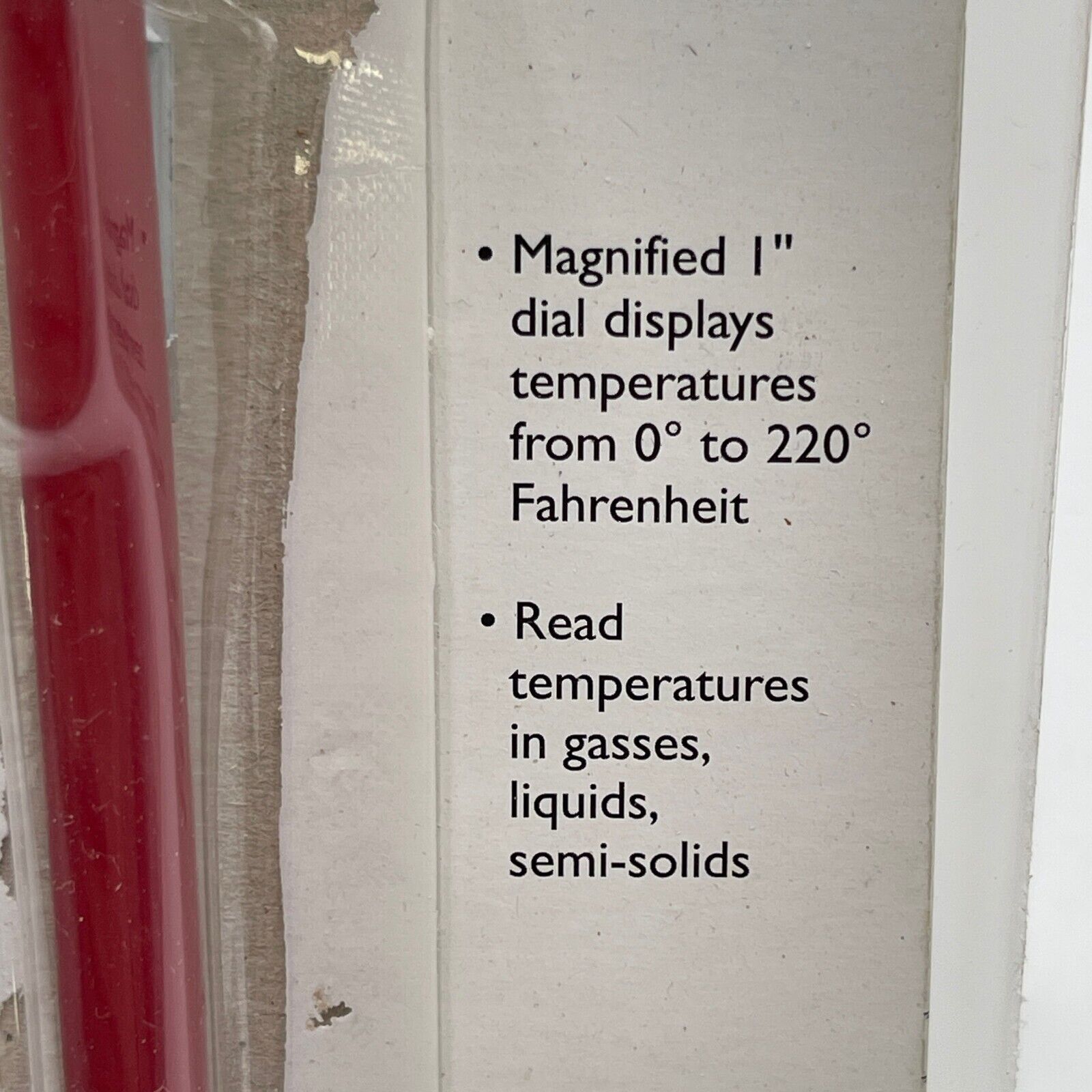 Pittsburgh 1" Pocket Thermometer Easy To Read With Handy Pocket Sheath - NOB