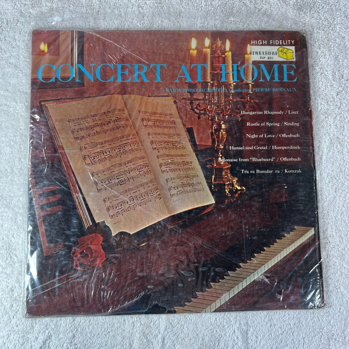 CONCERT AT HOME PARIS POPS ORCHESTRA Conductor PIERRE RESNAUX Vinyl LP TLP 831