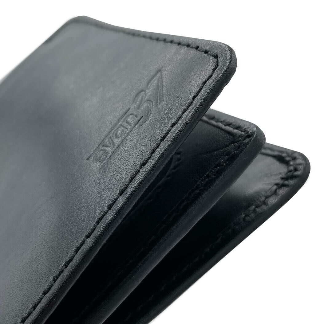 Men's Genuine Leather Wallet - Tri-Fold Construction - From Pasture to Pocket
