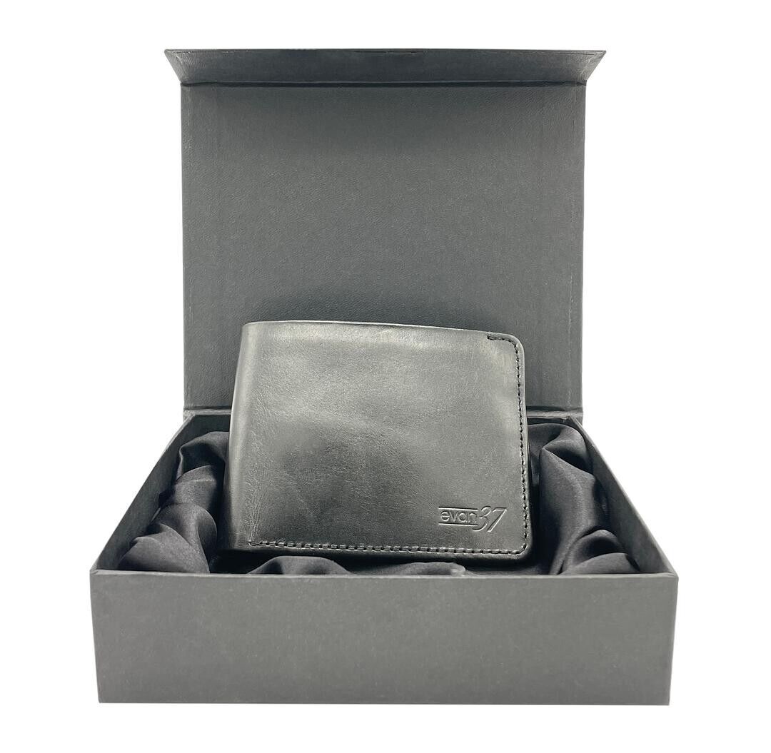 Men's Genuine Leather Wallet - Tri-Fold Construction - From Pasture to Pocket