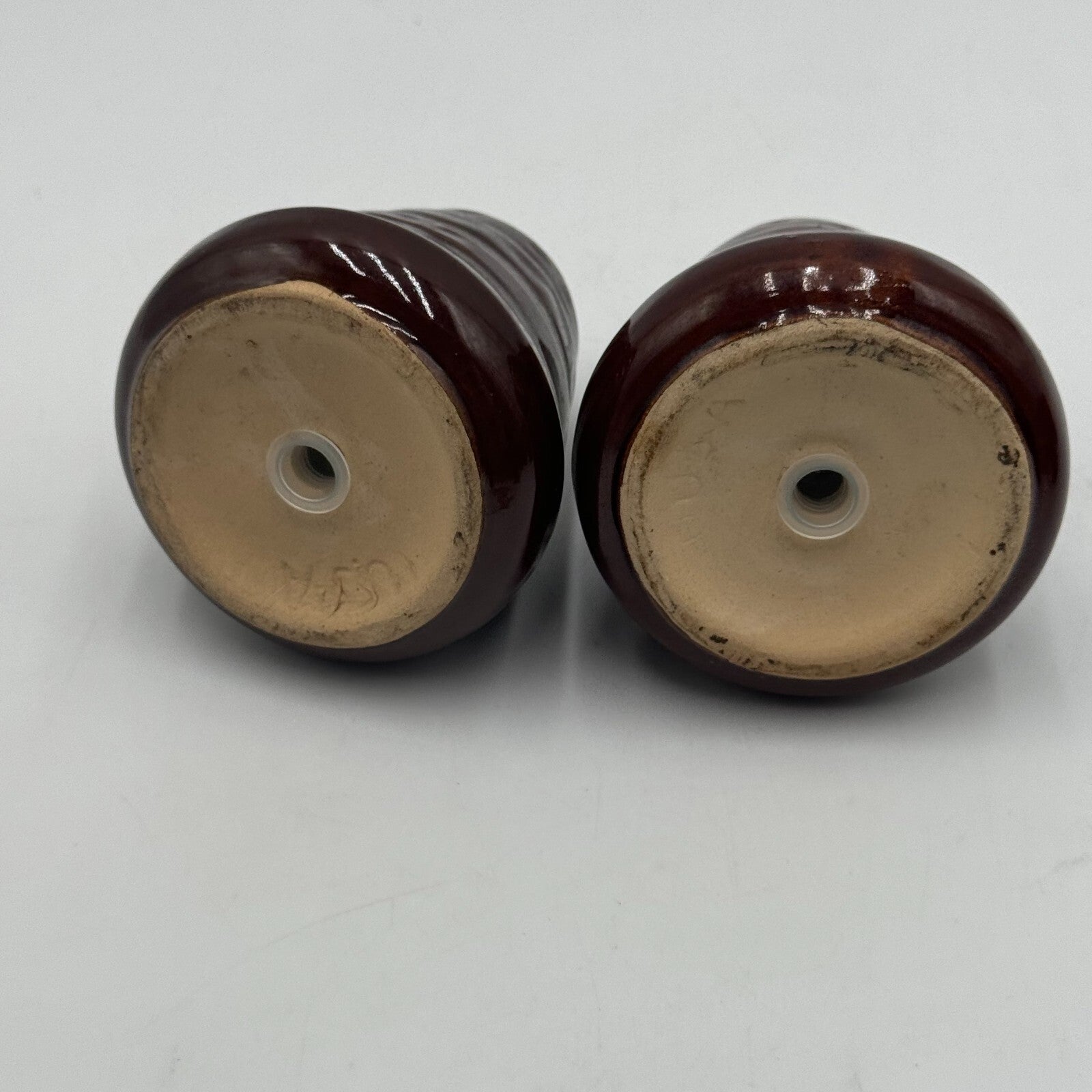10pc Set Marcrest Daisy Dot Brown Ceramic Creamer Salt Pepper Shaker Coffee Mug