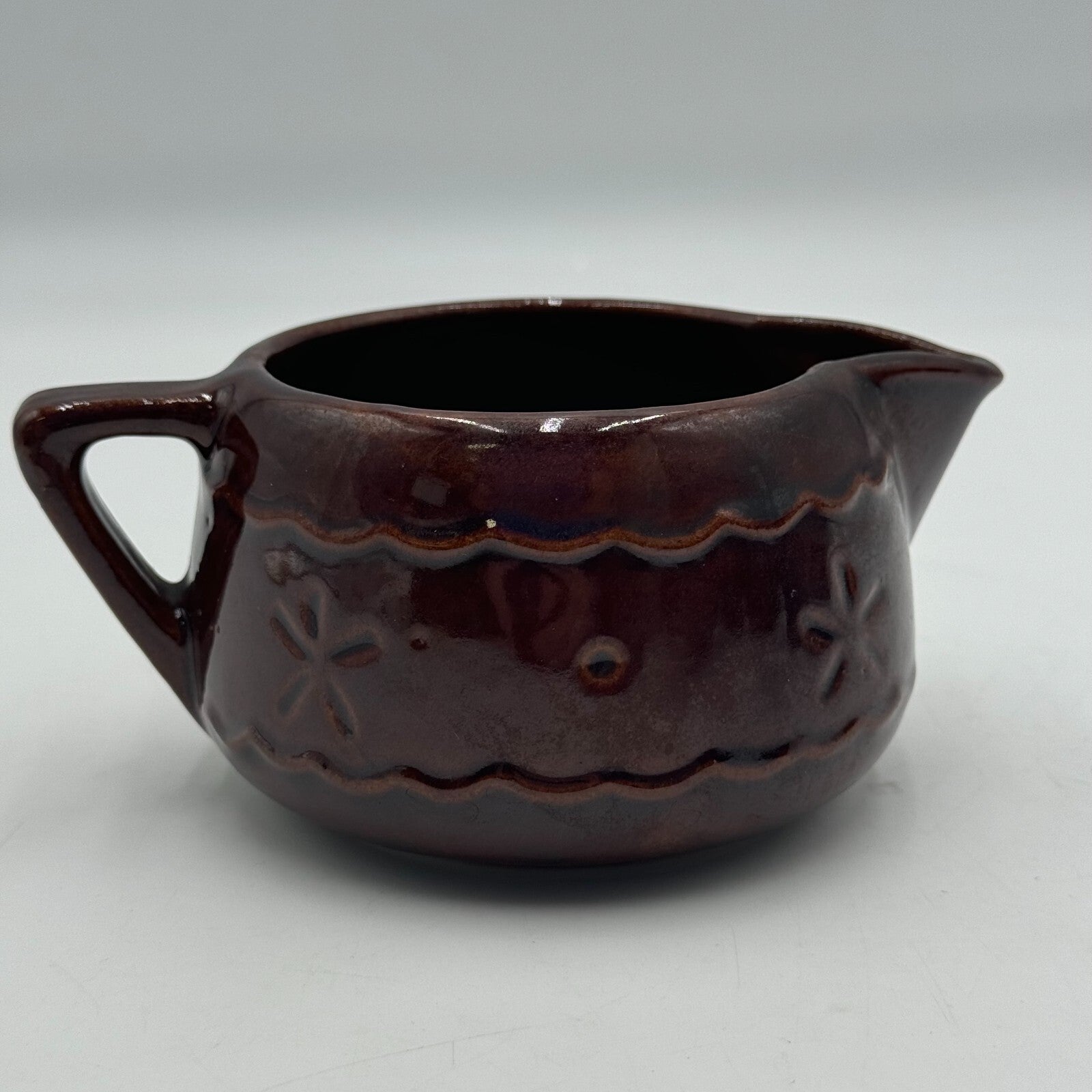 10pc Set Marcrest Daisy Dot Brown Ceramic Creamer Salt Pepper Shaker Coffee Mug