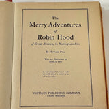 The Merry Adventures of ROBIN HOOD by Howard Pyle 1940 VINTAGE HARDCOVER BOOK