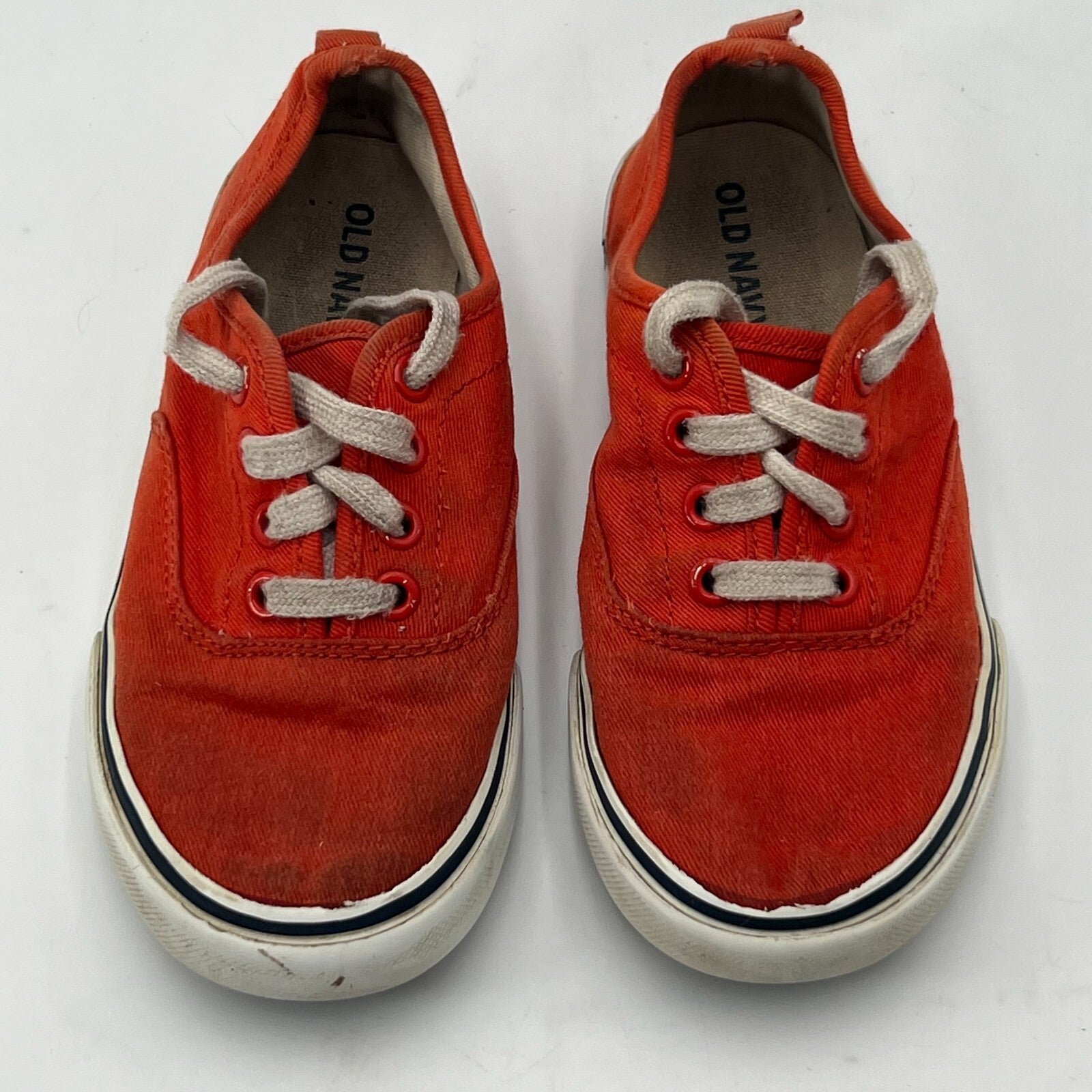 Old Navy Hot Tamale Red Cavas Lace Up Shoe Casual Sneakers Kids Size 13.5C US