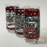 Vintage Coca-Cola Classic Advertising Tiffany Style Stained 16oz Drinking Glass