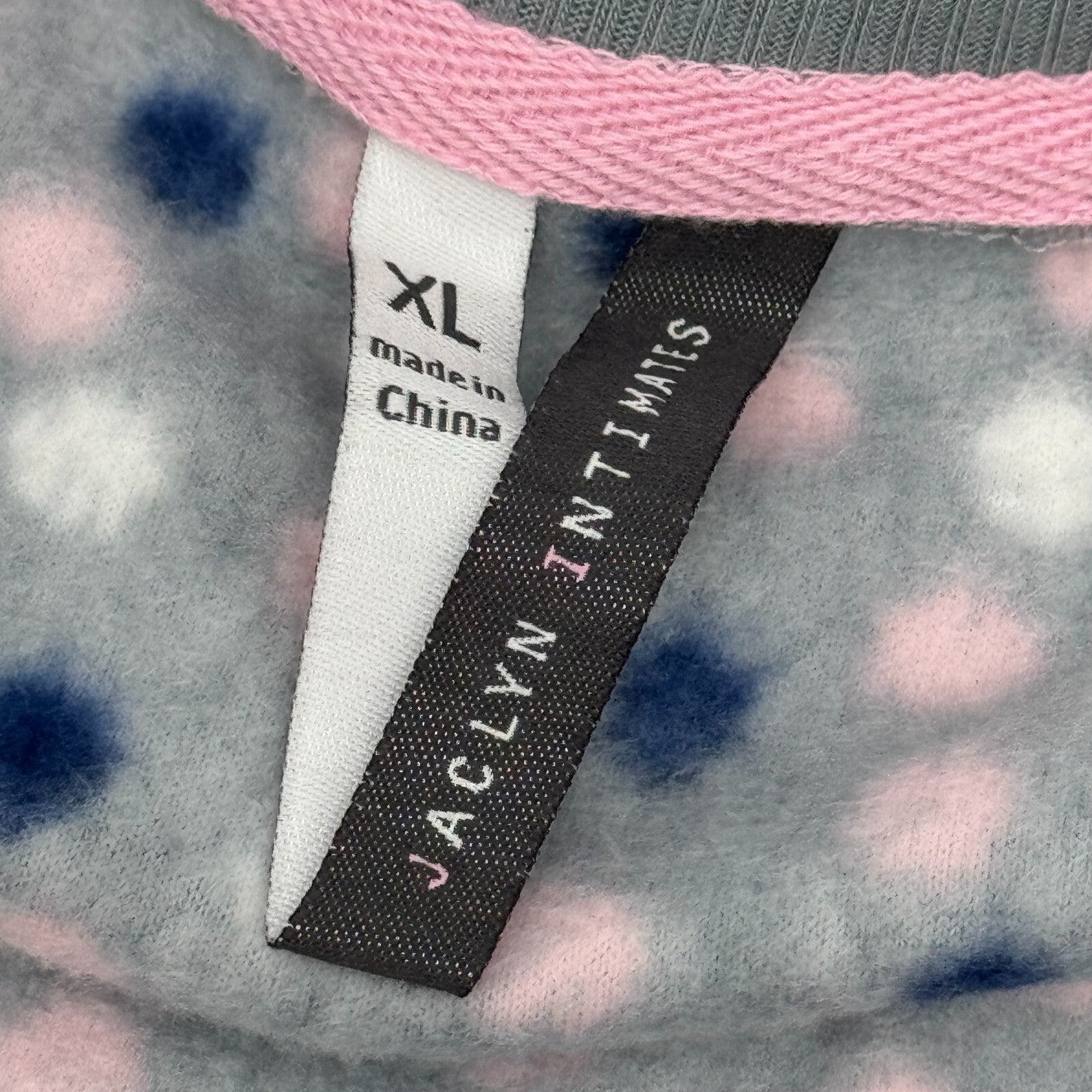 Jaclyn Intimates Womens Multicolor Polka Dot Pajama Set Gray Size XL NWT