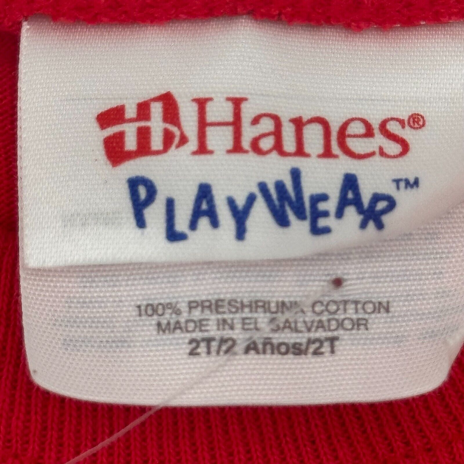 Hanes Play Wear Kids Race 2 Win Trendy Crewneck T-Shirt Red Size 2T NWT