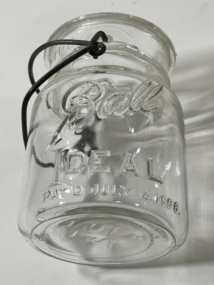 Ball (Clear) 5" Tall Mason Jar (With Lid & Seal) Pat'd July 4 1908 - LOT OF 13