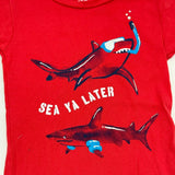 Pair of 2 Kids Tshirts Carter’s Red Sea Baby Shark Pinkfong Toddler Size 3T NWT