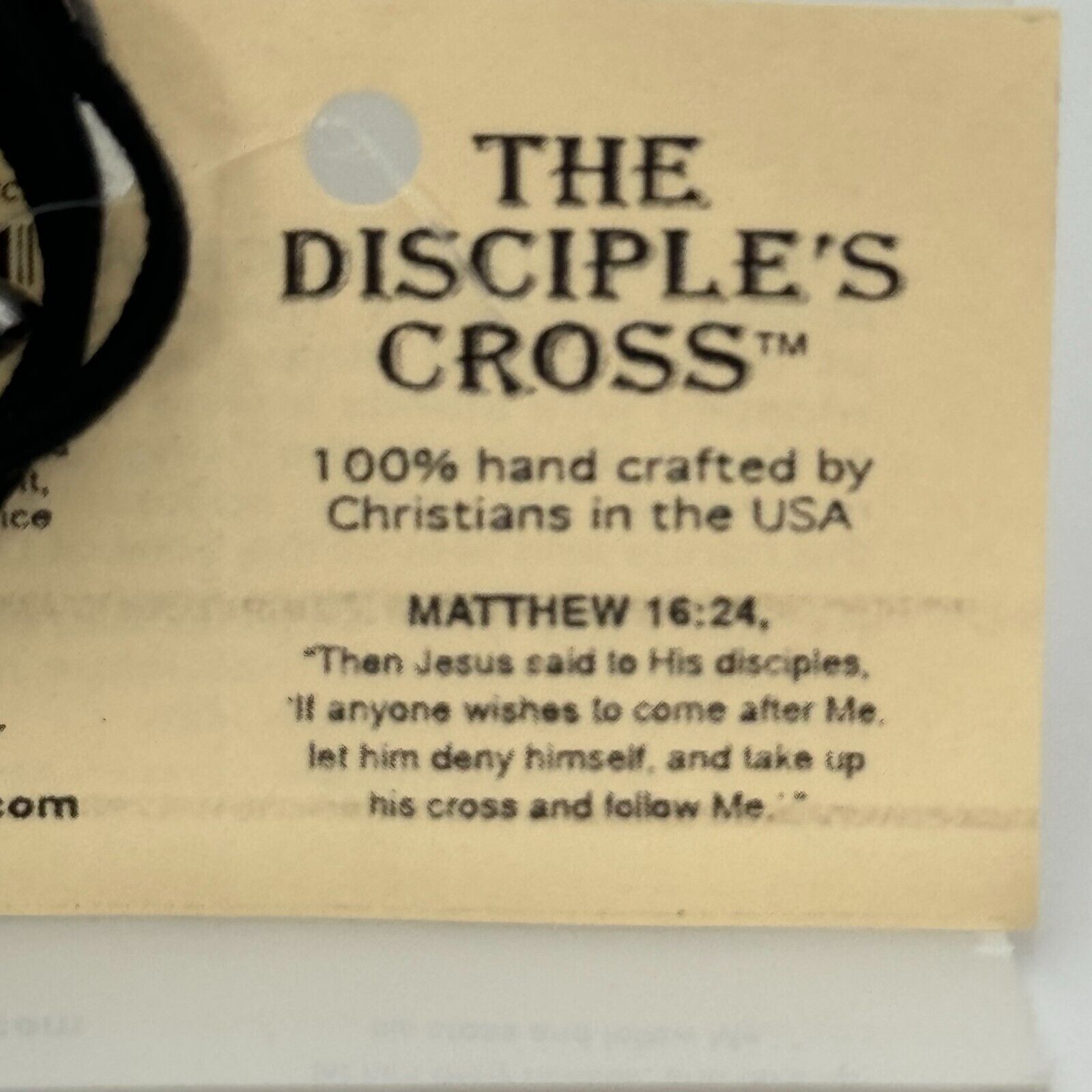 The Disciple’s Cross 100% Hand Crafted USA Christians Green Coil Necklace NWT