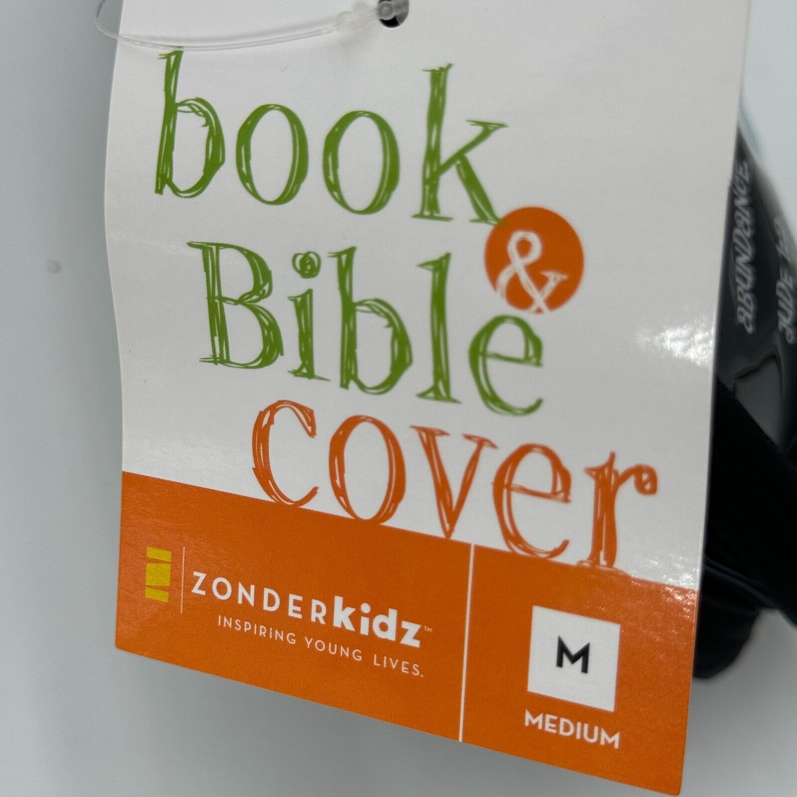 Zonderkidz Sparkly Blue Vinyl Felt Flowers Large 6.5 x 9.5 in Bible Cover NWT
