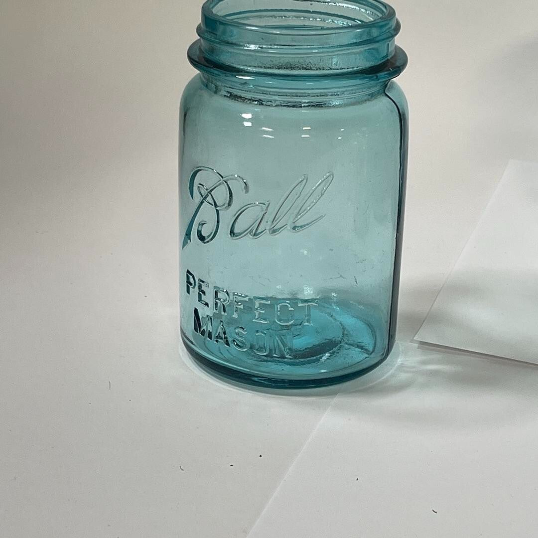 Assorted Lot of 12 Ball Perfect Mason Jars No Lids (Clear & Aqua)