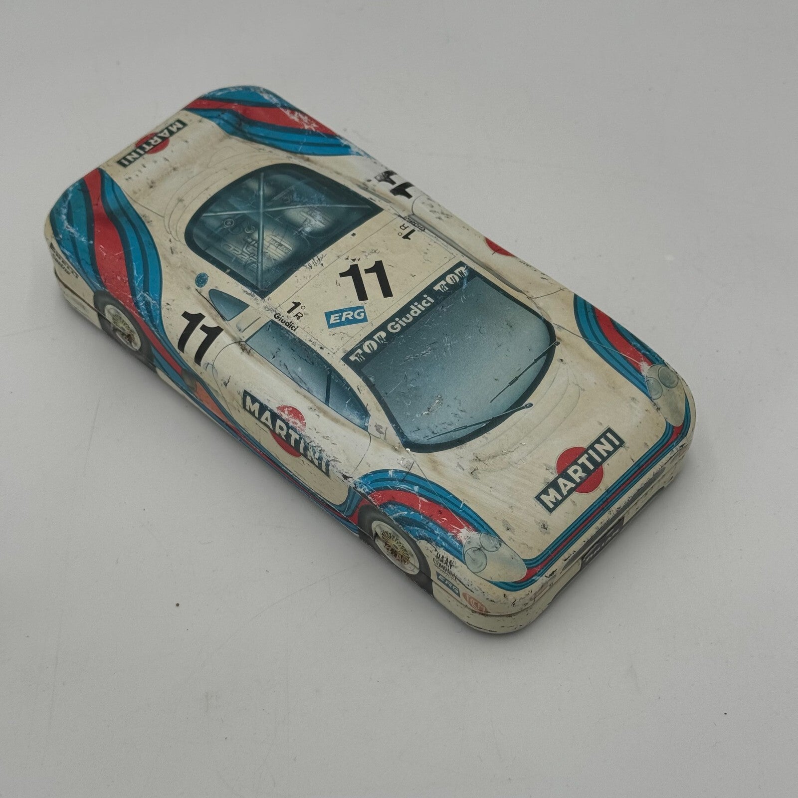 Rare Martini Racing Jaguar XJ220 Tin Pencil Case Tinplate Products circa 1995