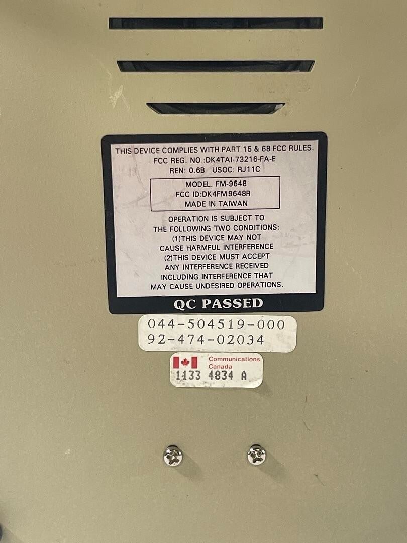 ViVa Data/Fax Send & Recieve 2400 bps - Fax Machine - Display - Model: FM-0648