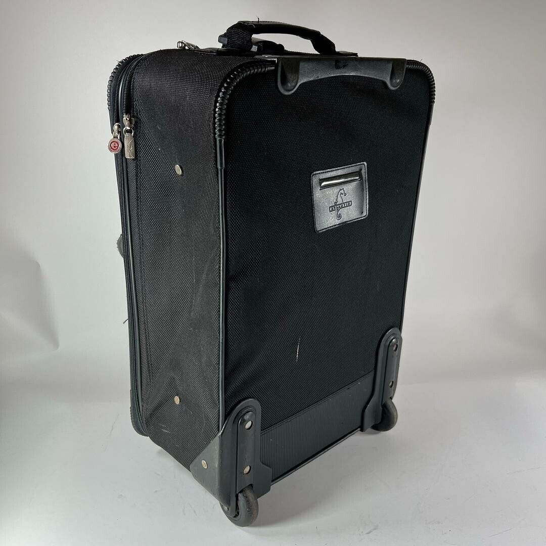 Atlantic 2 Wheel  Multiple Pockets Solid Black Travel Suitcase Unisex Size 22"