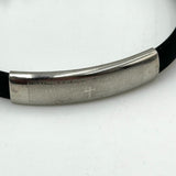 4pk Milagros Insperational Jewelry Black Rubber Stainless Steel Bracelet NWT