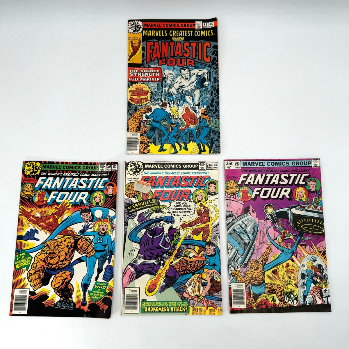 Lot of 4 Fantastic Four Vintage Marvel Comics Issues 83 203 204 205 Magneto