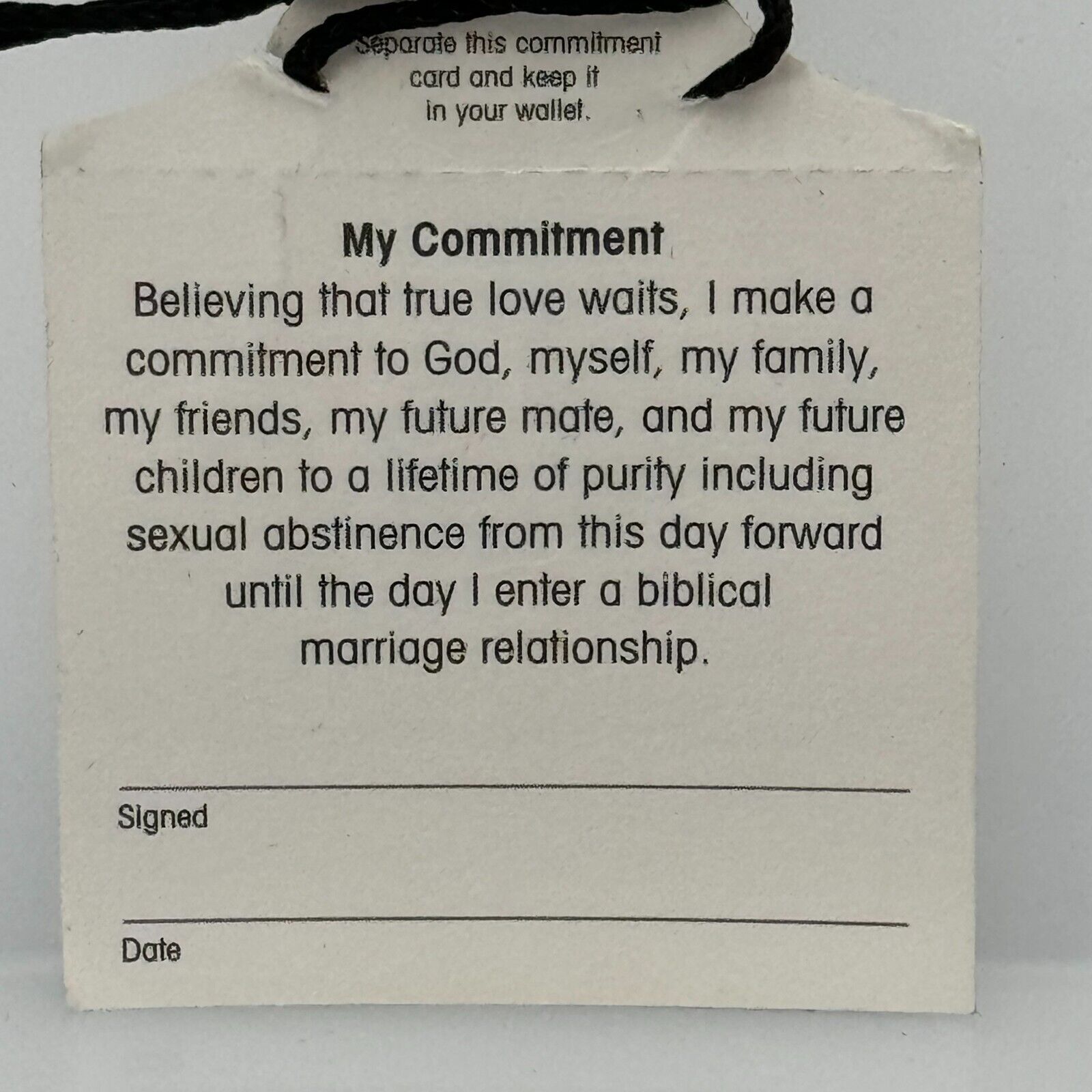 Sterling Silver Pendant Love Waits Commitment Abstinence Adjustable Necklace