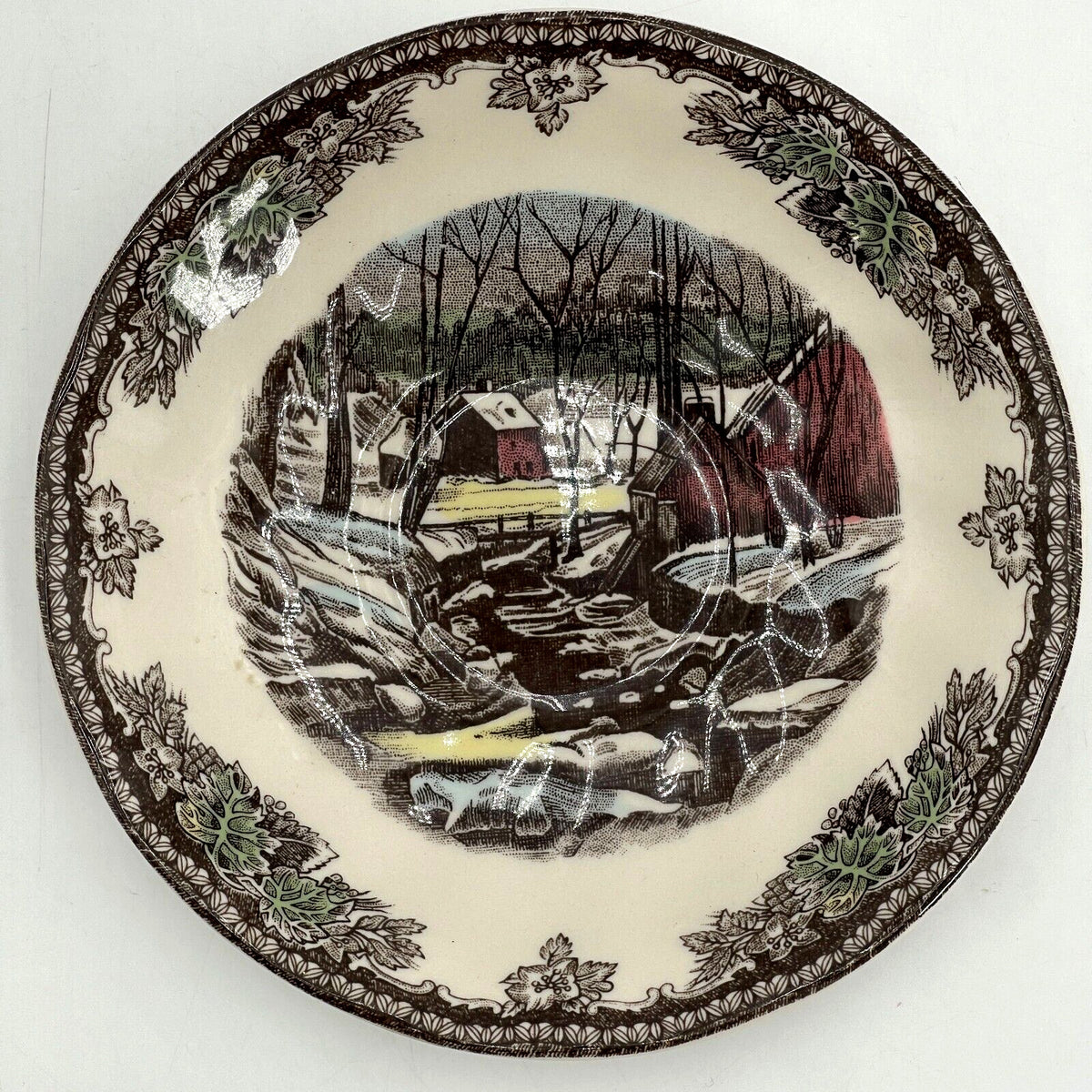 Vintage JOHNSON BROS FRIENDLY VILLAGE 5.5" Dessert PLATE