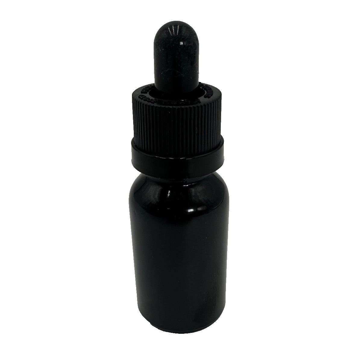 15ml (0.5 fl. oz) Boston Round Black Glass Bottles + Dropper Caps (Lot of 2700+)