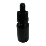 15ml (0.5 fl. oz) Boston Round Black Glass Bottles + Dropper Caps (Lot of 2700+)