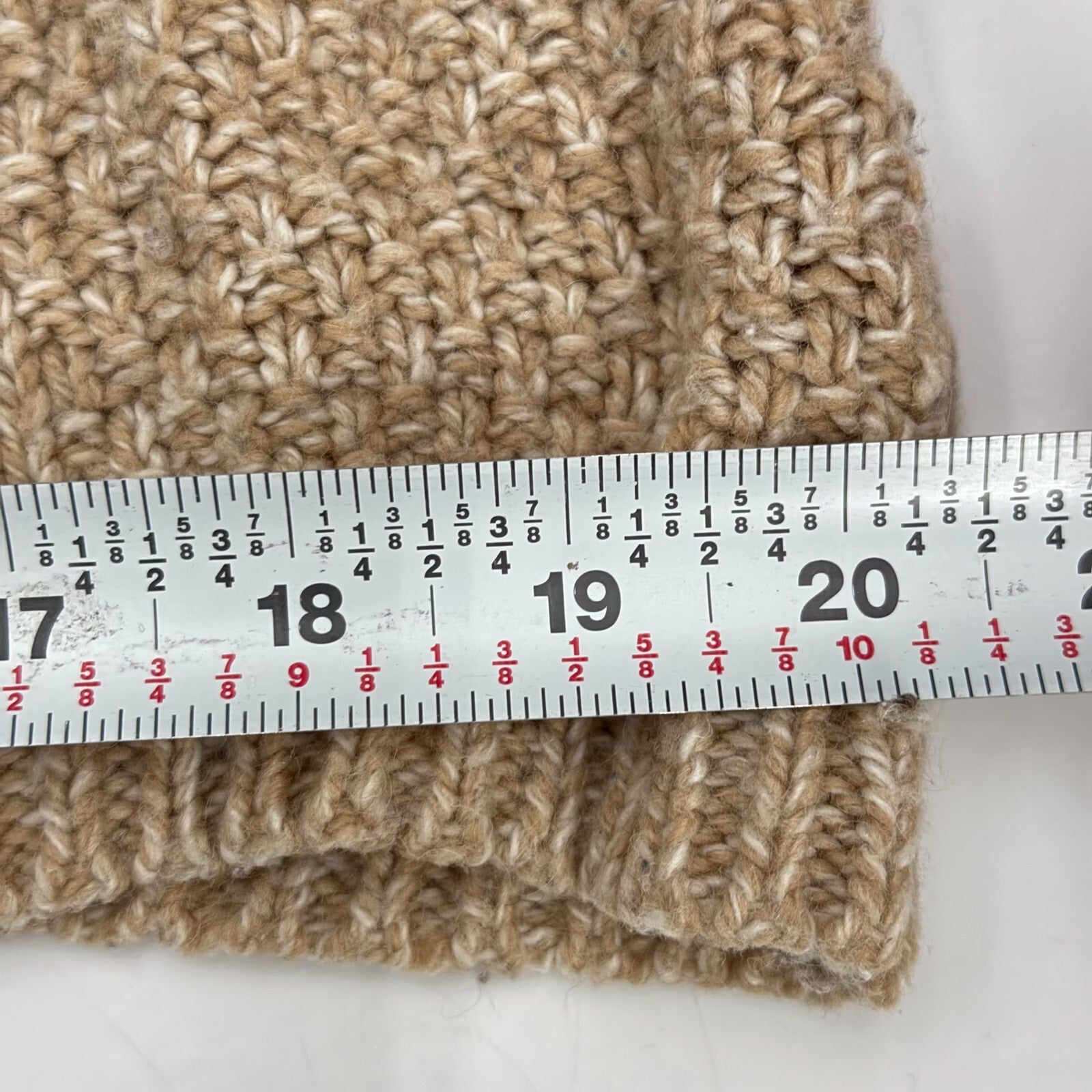 Apt. 9 Womens Crochet Style Loose Knit Braided Neckline Sweater Beige Size L
