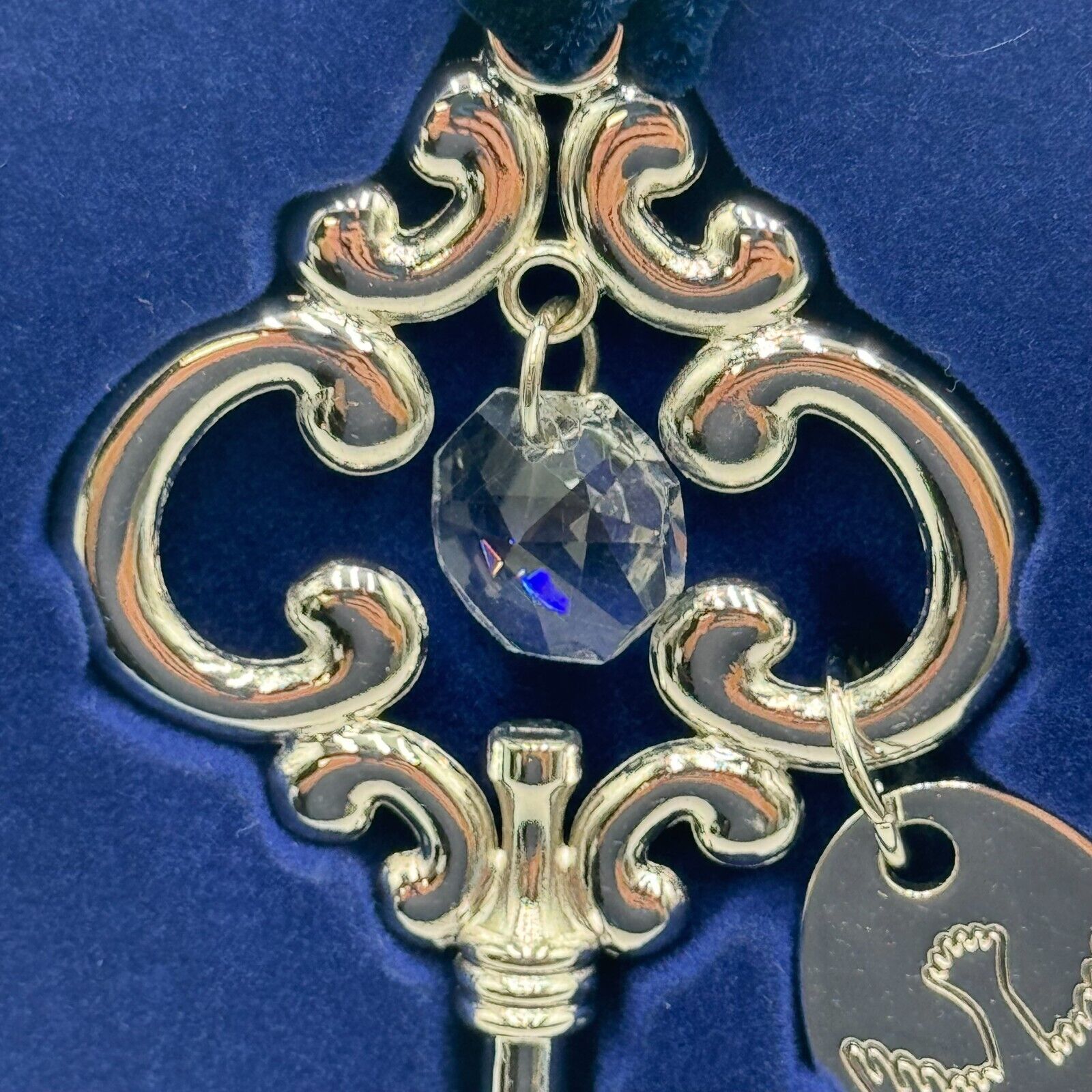 Catholic Confirmation Blessings Engraved Gift Silver Key Cross Gem Peace NIB