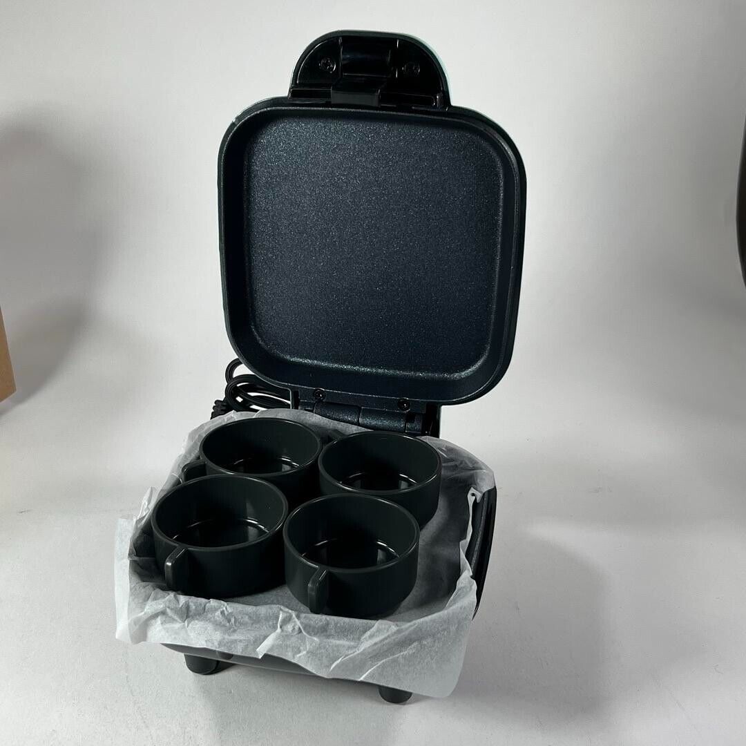 Dash Ice Blue Compact & Portable Egg Bite Maker With 4 Silicone Cups
