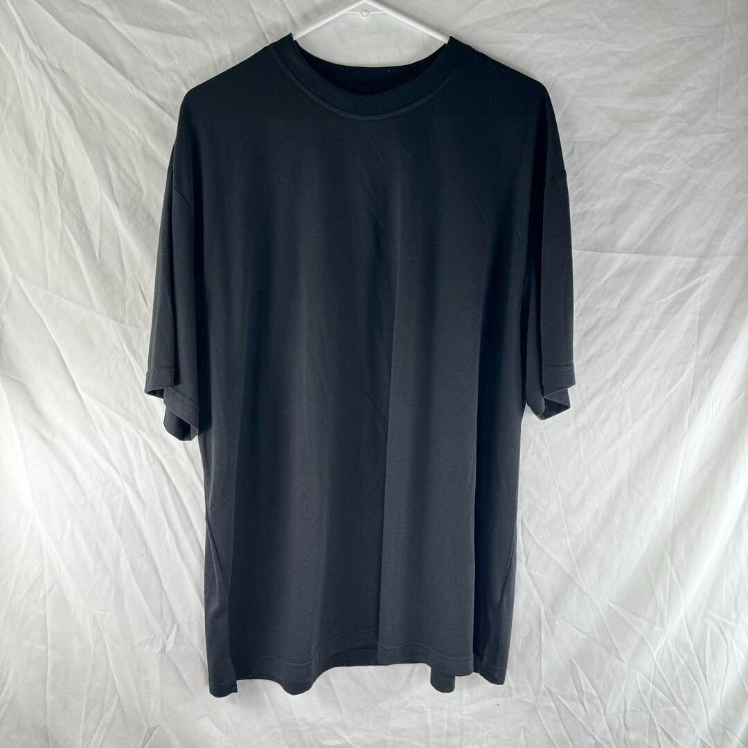 Haggar Mens Stretchy Crewneck Relaxed Short Sleeve T-Shirt Solid Gray Size XL