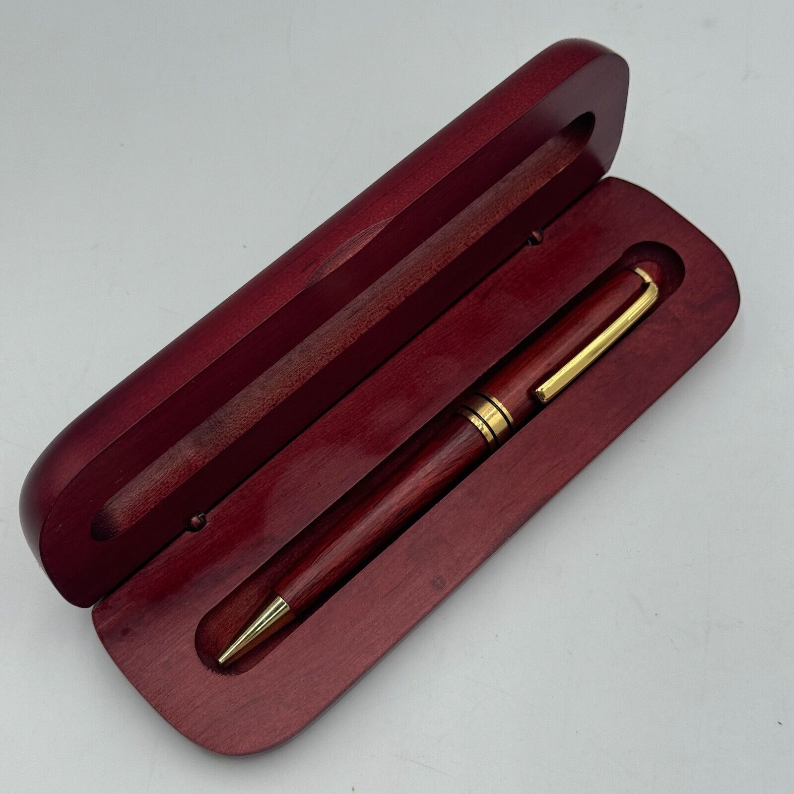 Solid Wood Cherry Case Decorative Fancy Matching Pen Graduation Gift New