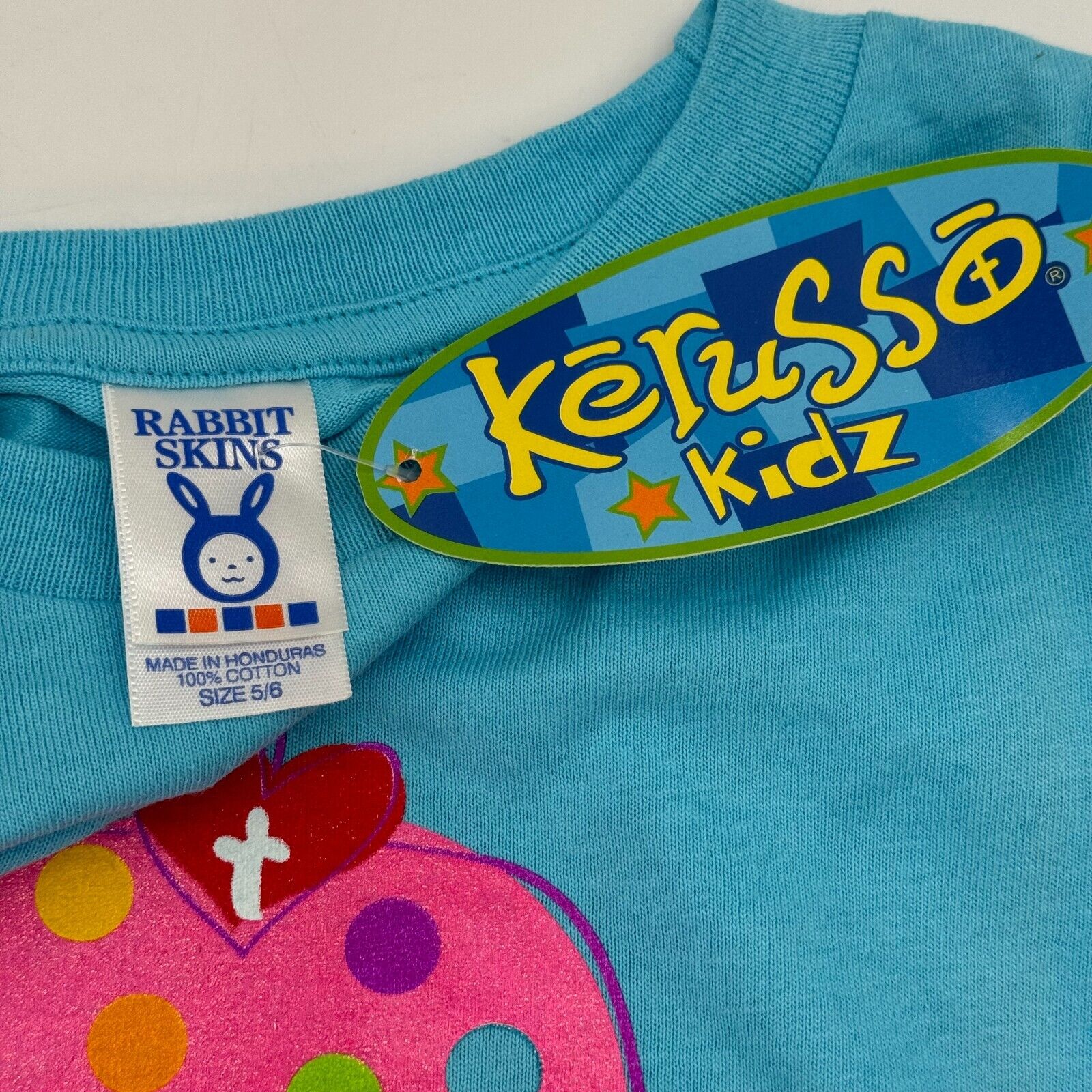Kerusso Kids Crewneck Printed Cupcake & Christian Verse T-Shirt Blue Size 5T NWT